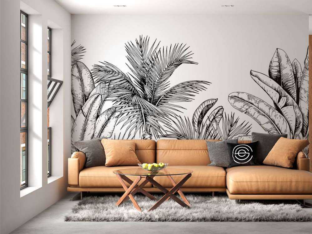 Palmy i liście bananowca