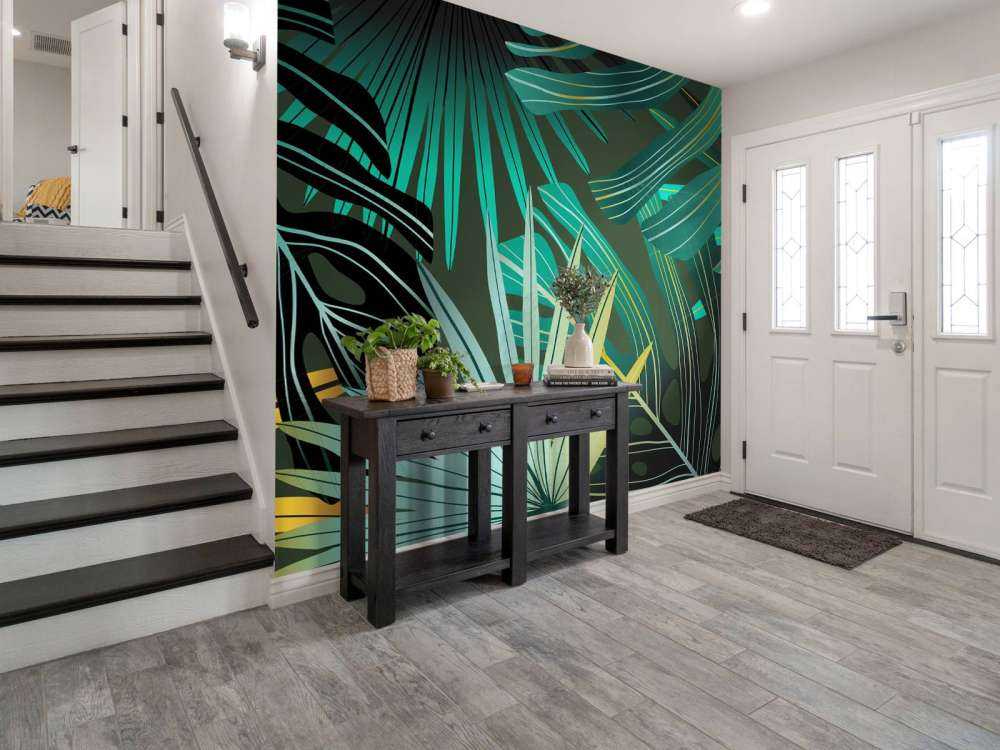 Panorama tropikalnych liści