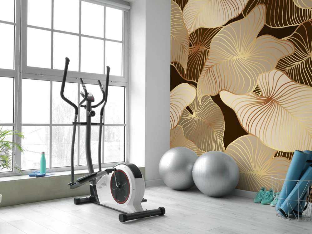 Brązowe liście tropikalne