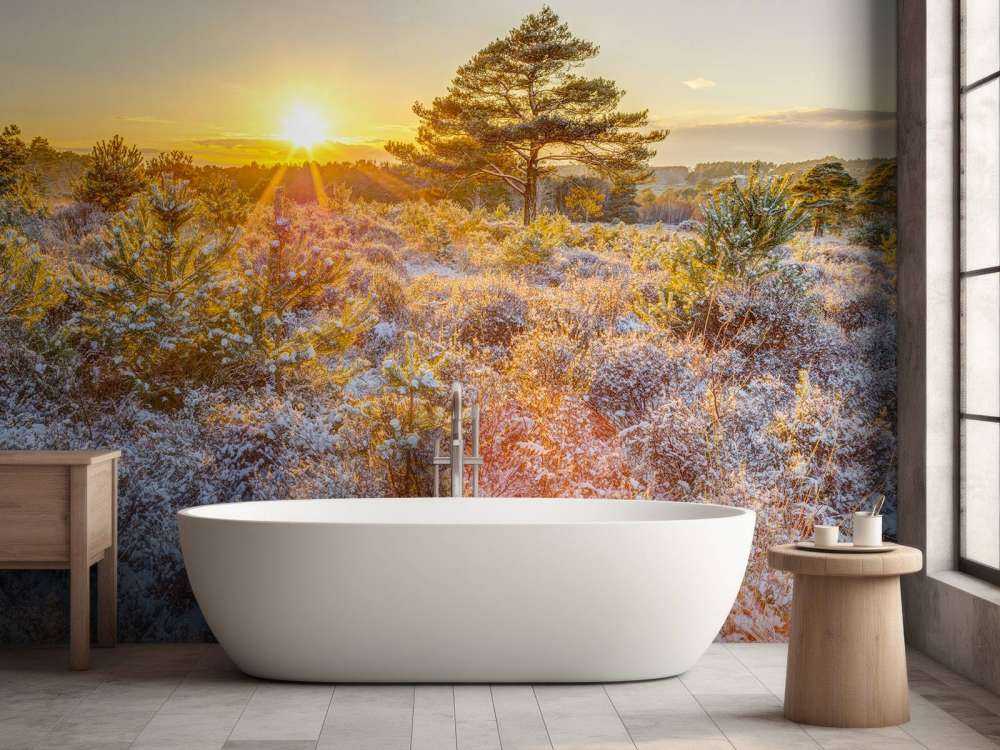 Zimowy zachód słońca