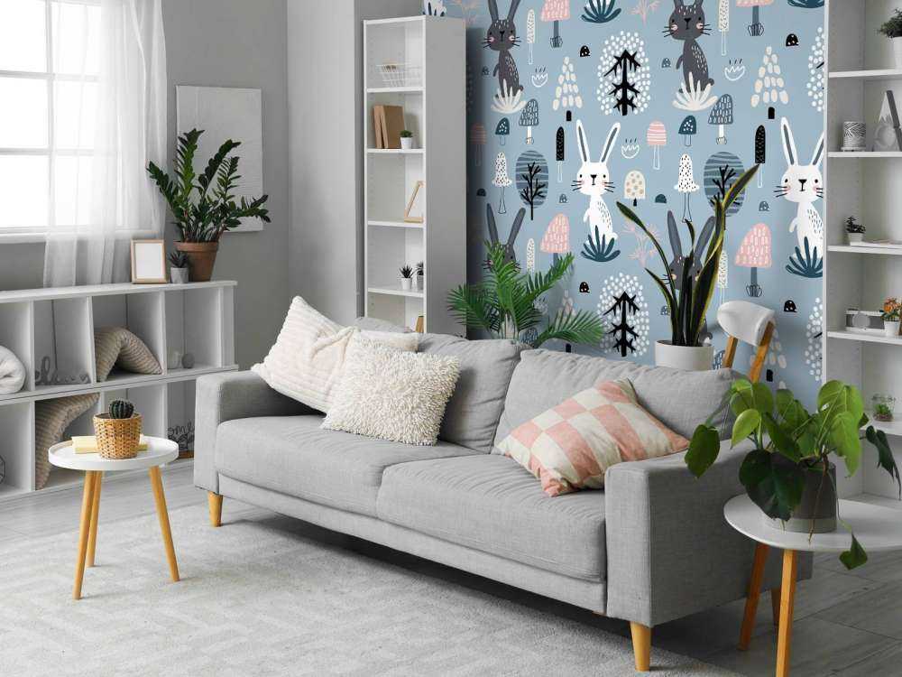 Niebieski wzór królika