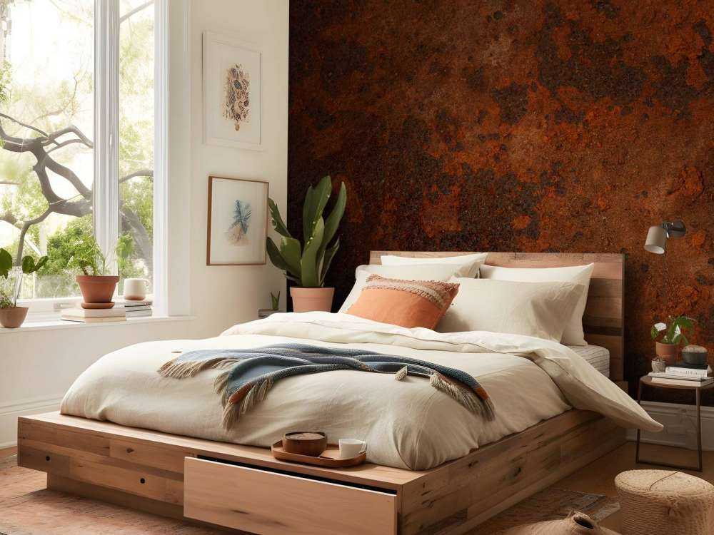 Struktura rdzawy brąz