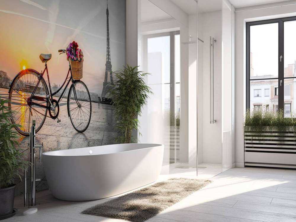 Zachód słońca na wieży Eiffla