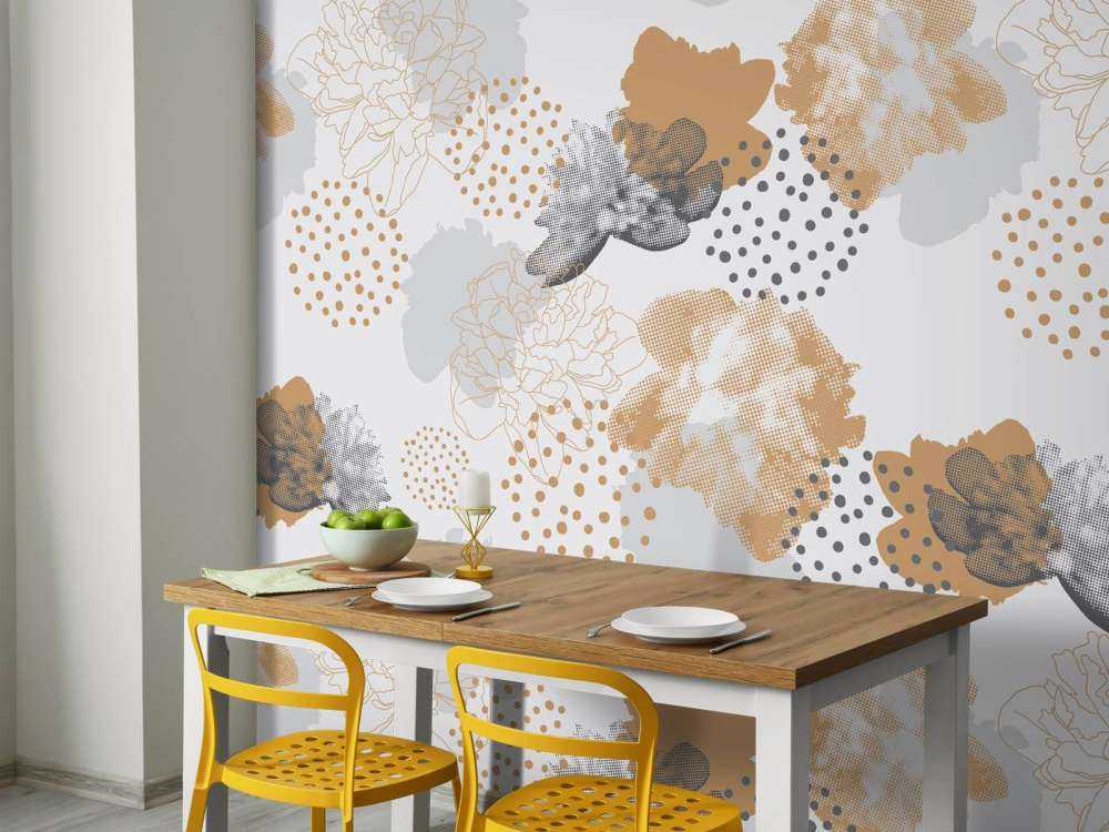 Szary wzór kwiatowy