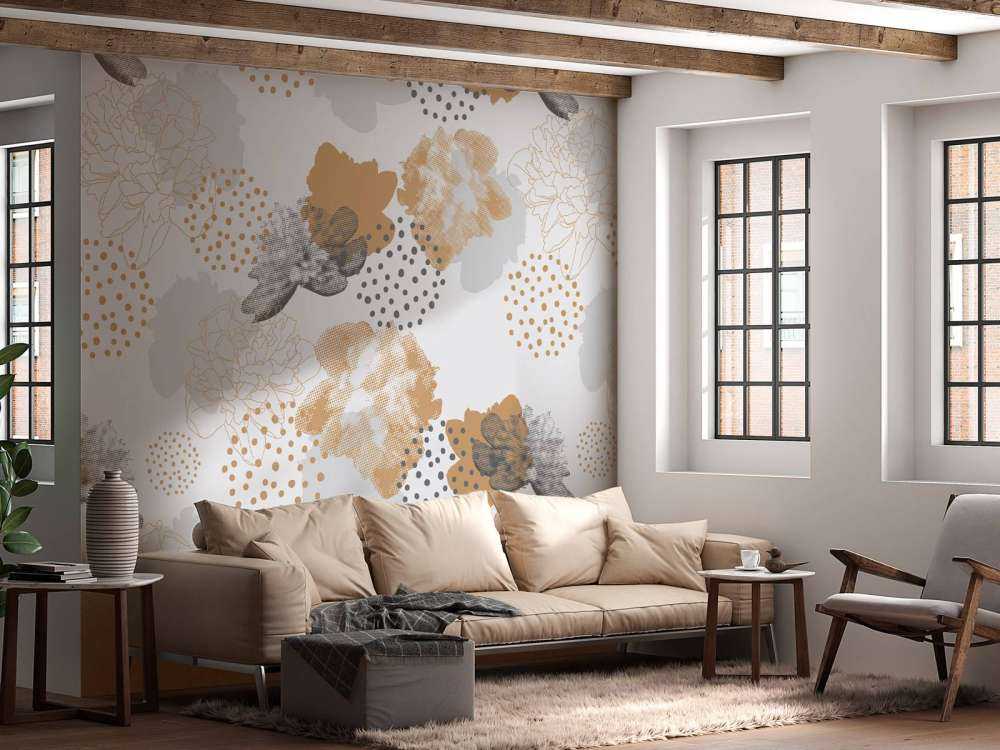 Szary wzór kwiatowy