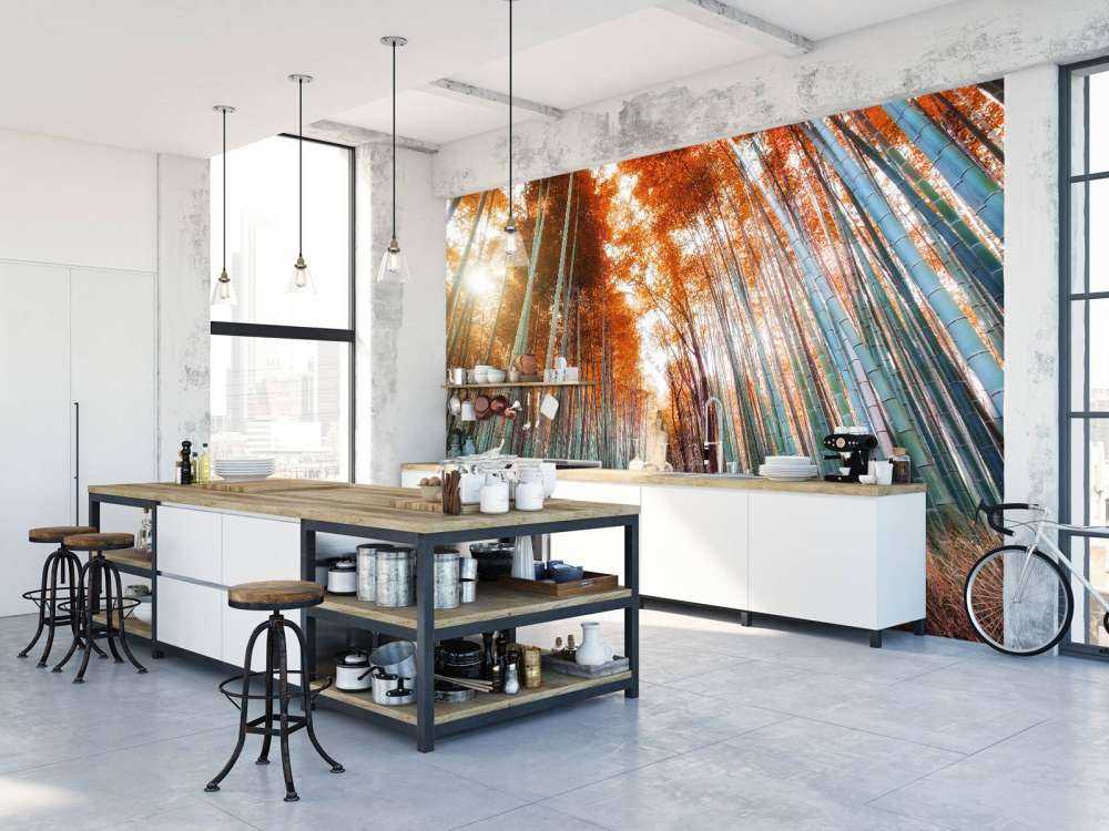 Jesienny las bambusowy