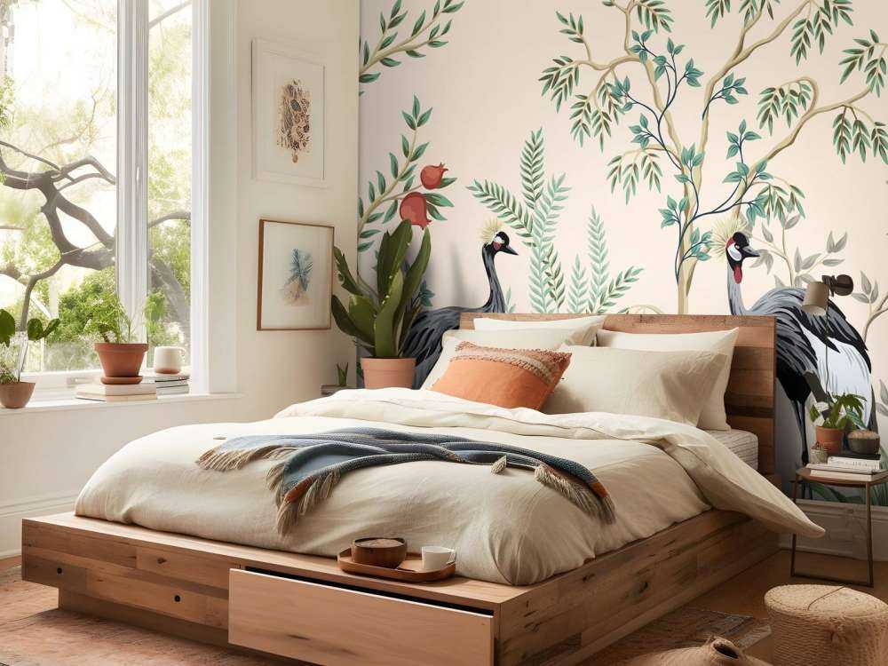 Ilustracja przedstawiająca żurawie