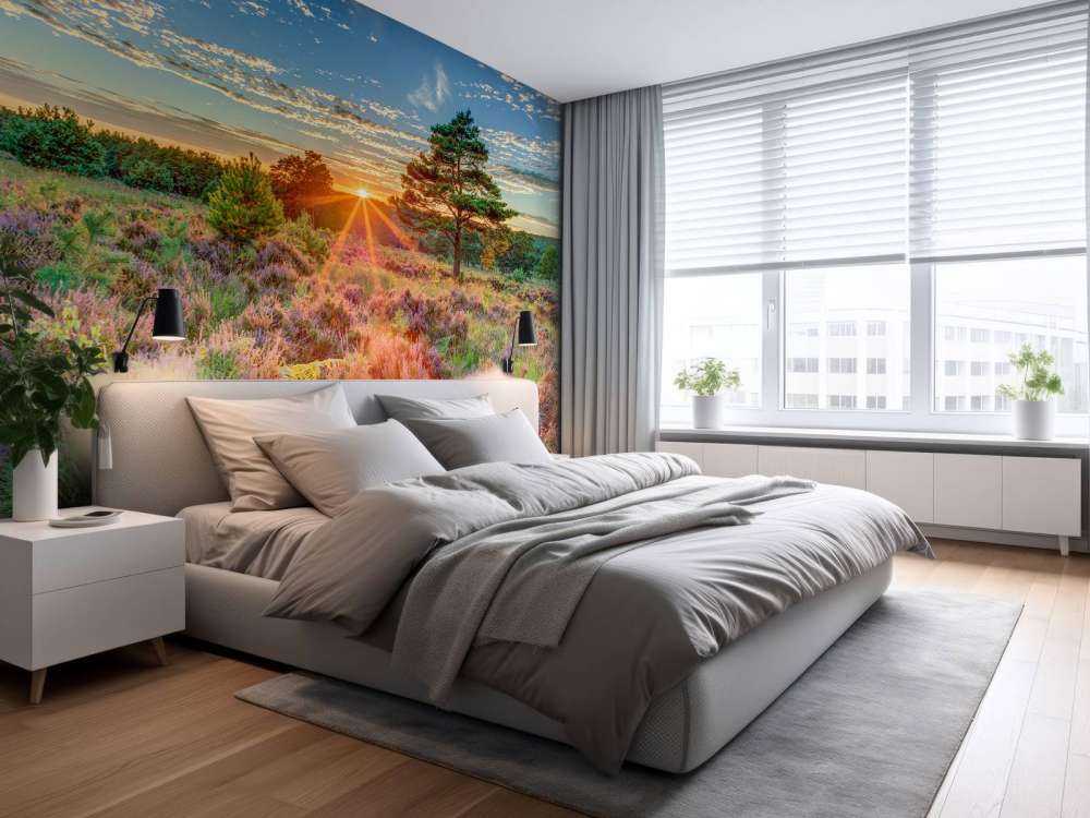 Zachód słońca na wsi