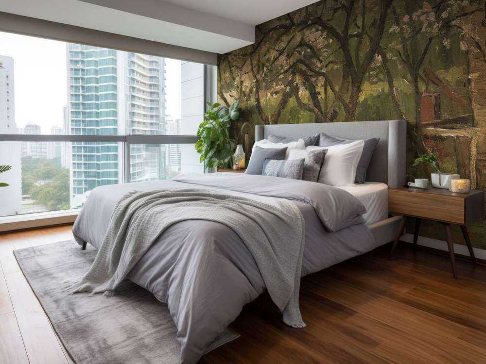 Kwitnące drzewo w sadzie