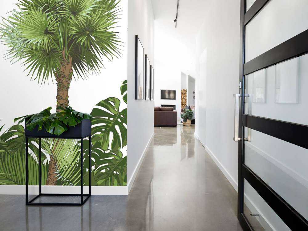 Zielone rośliny tropikalne