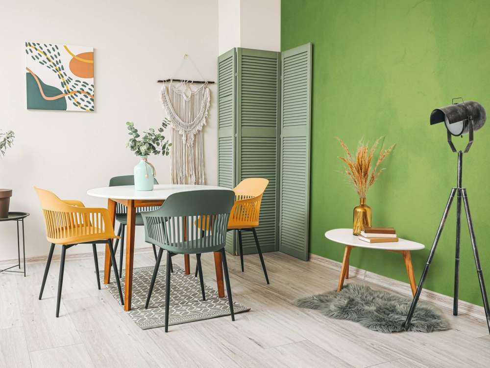 Beton w kolorze zielonego awokado