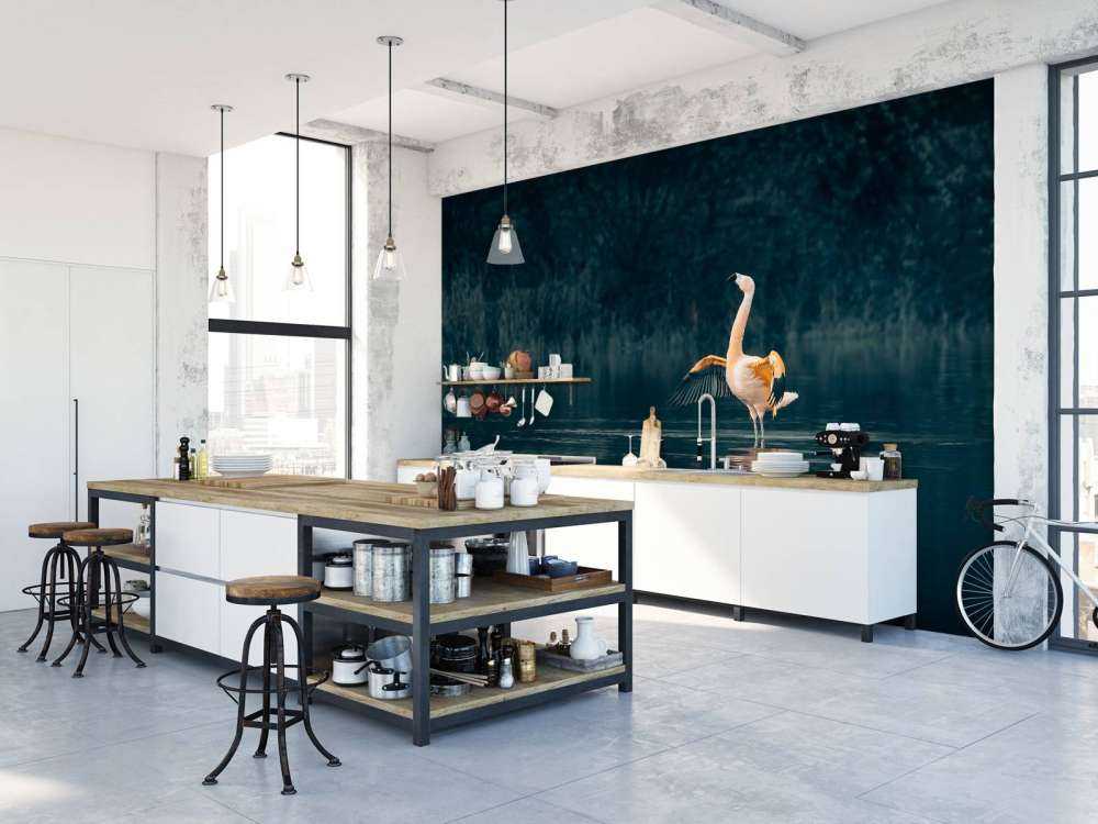 Flaming w opuszczonym jeziorze