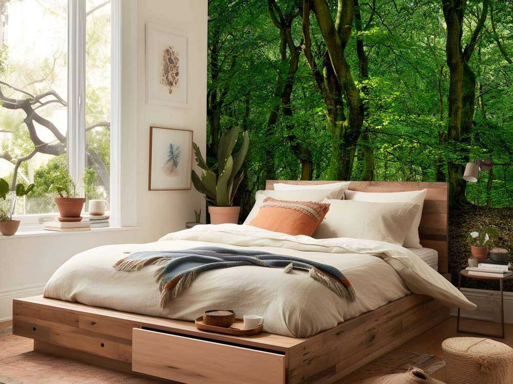 Drzewa z zielonymi liśćmi 