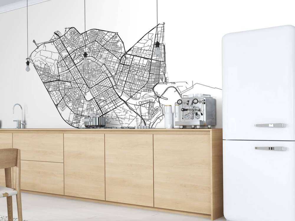 Mapa Walencji, biała