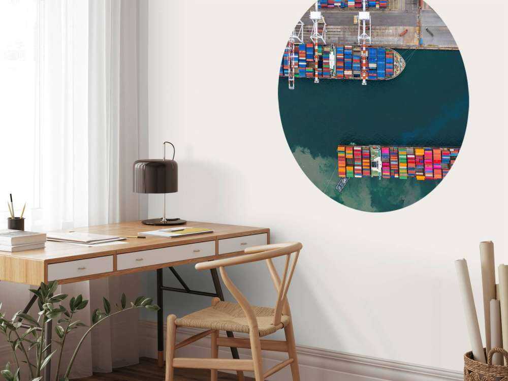 Kontenerowce z widokiem z góry