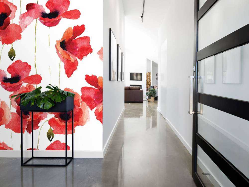 Maki namalowane akwarelową