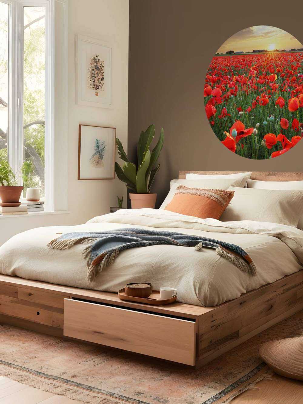 Maki o zachodzie słońca