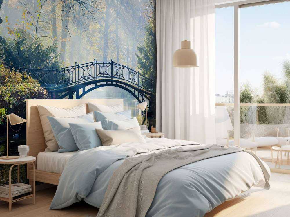 Stary mostek jesienią