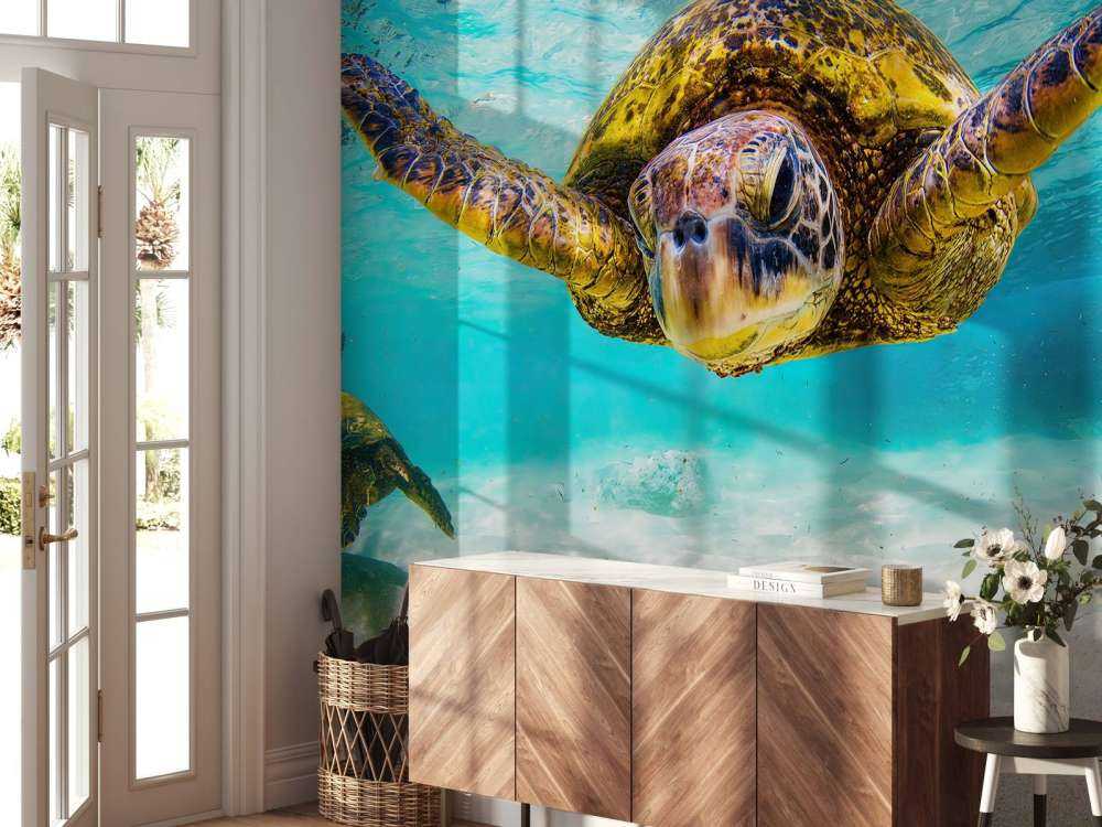 Żółw morski w oceanie