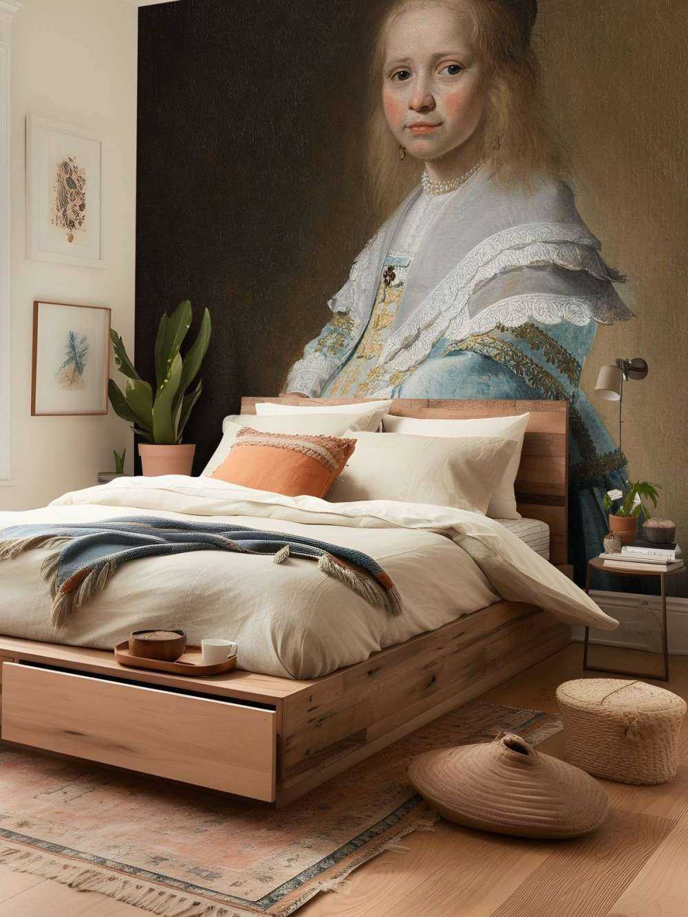 Portret dziewczyny w kolorze niebieskim