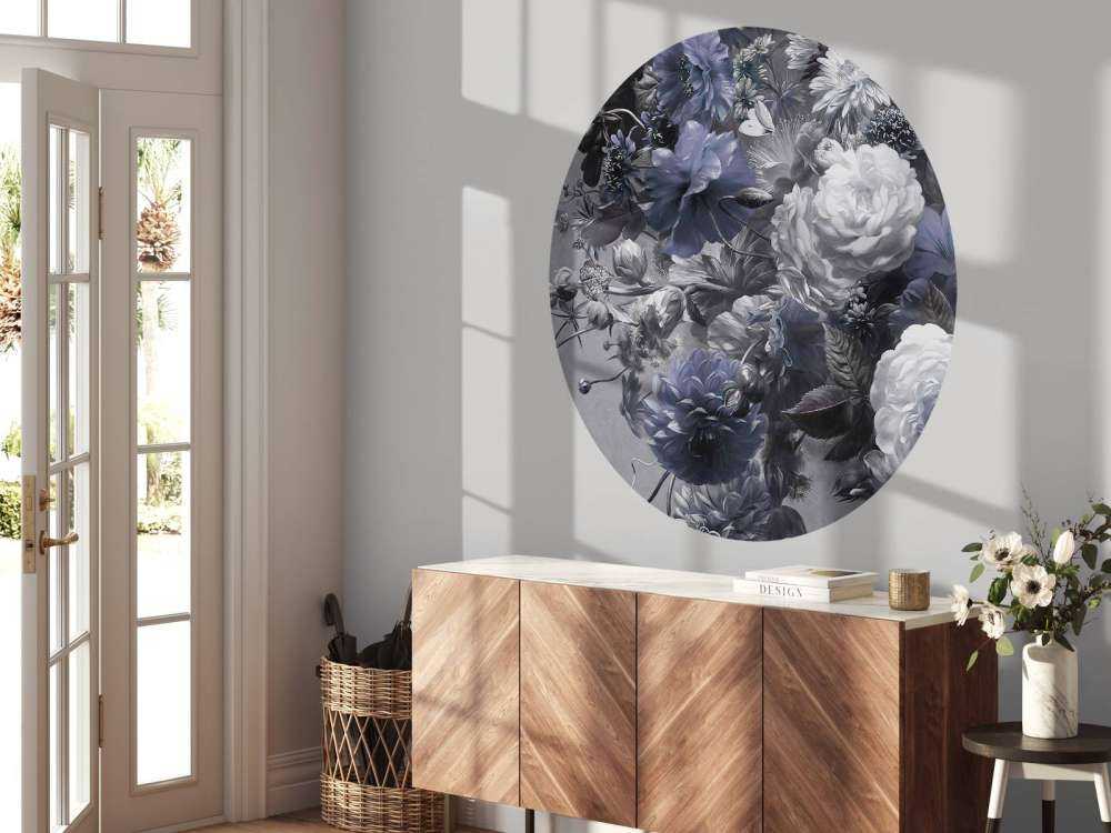 Duży bukiet z makami niebieskimi