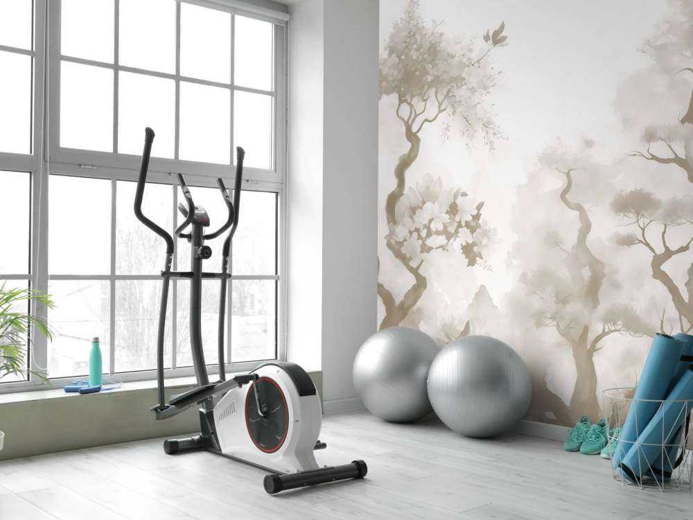 Kwitnące drzewa Szare