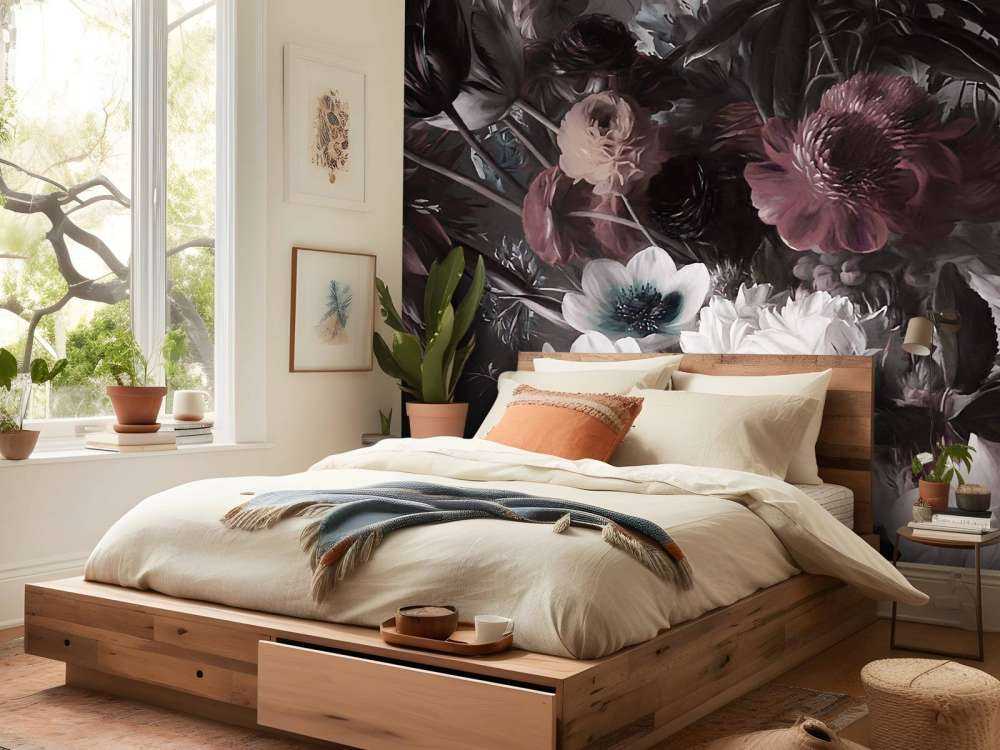 Duży bukiet z anemonami pomarańczowymi