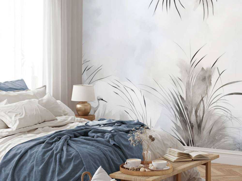 Żurawie w szarym polu