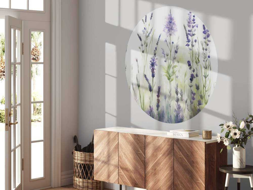 Lawendowa Polana Bezszwowy Stonowany Liliowy