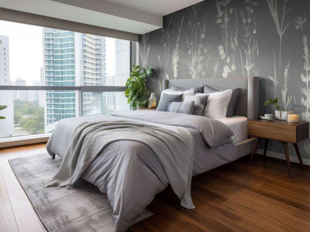 Lawendowa Polana Bezszwowy Srebrnoszary