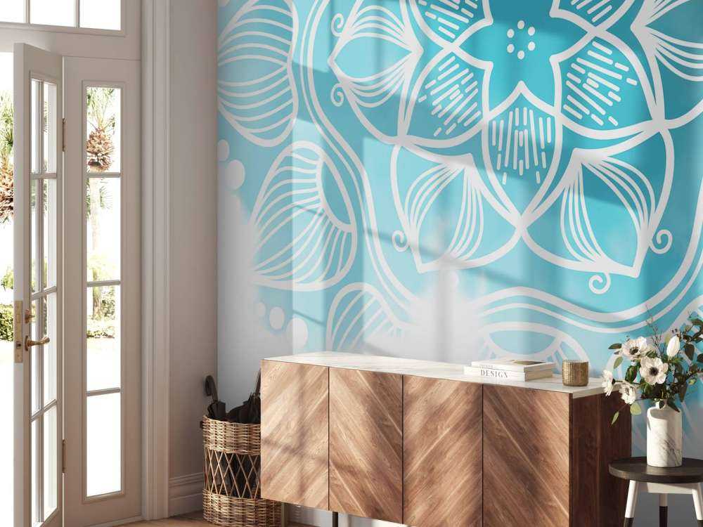 Mandala w kolorze wody