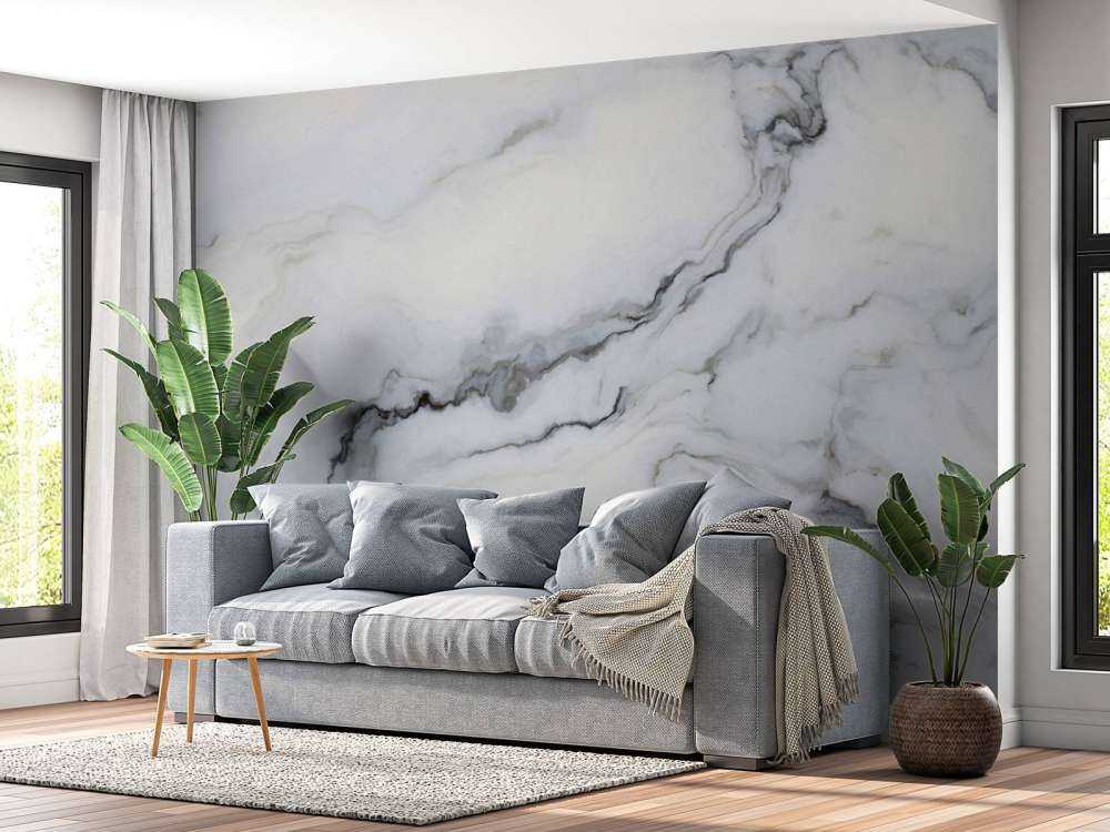 Biały, kręcony marmur