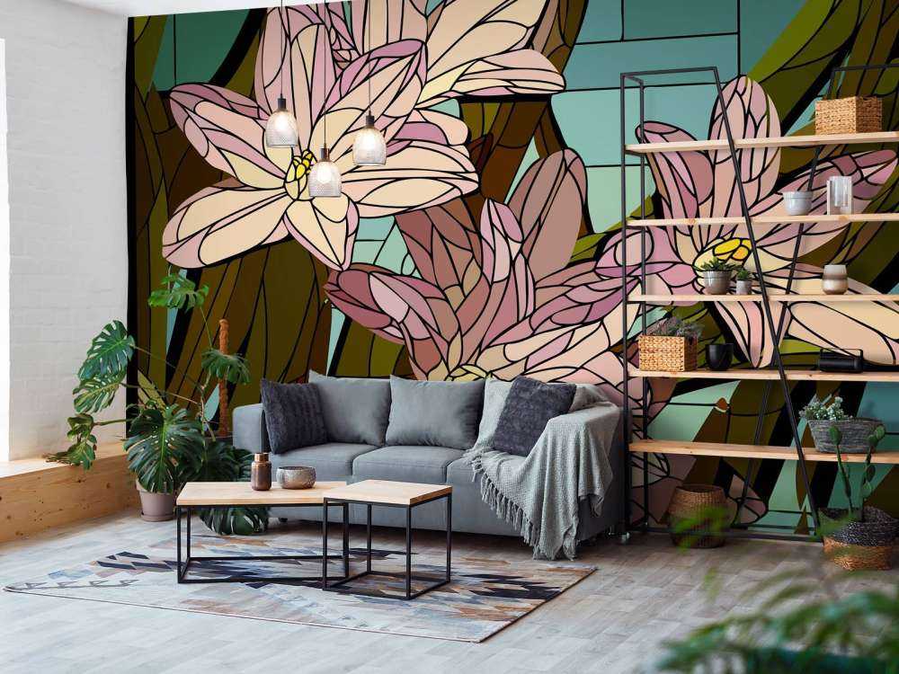 Różowe kwiaty śniegu