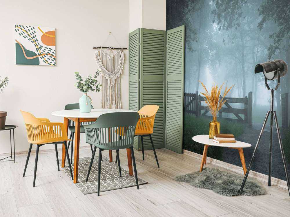 Zamglona ścieżka leśna