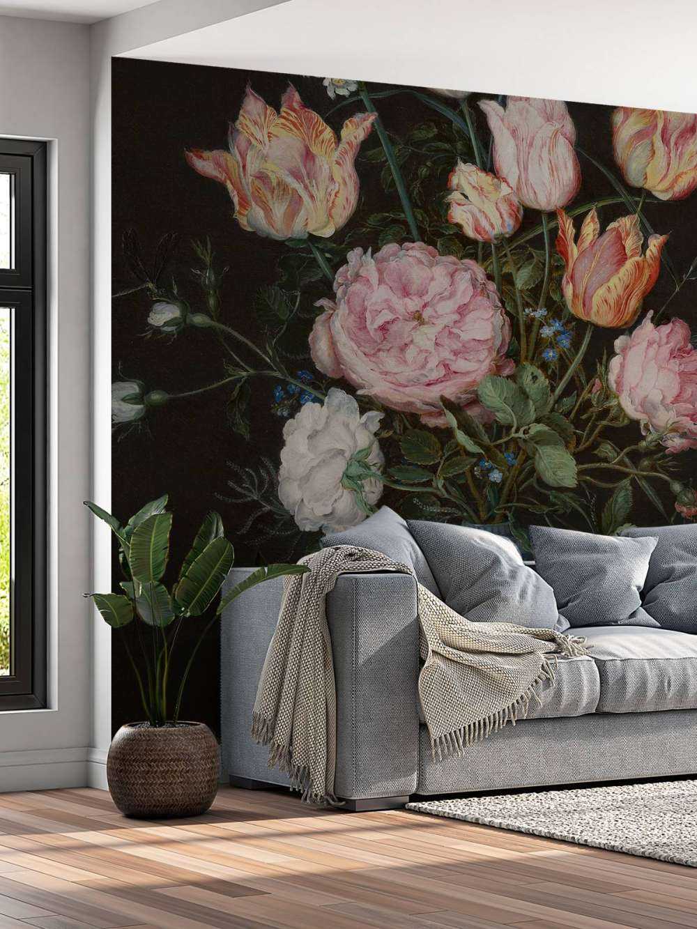 Wazon Wan-Li z kwiatami