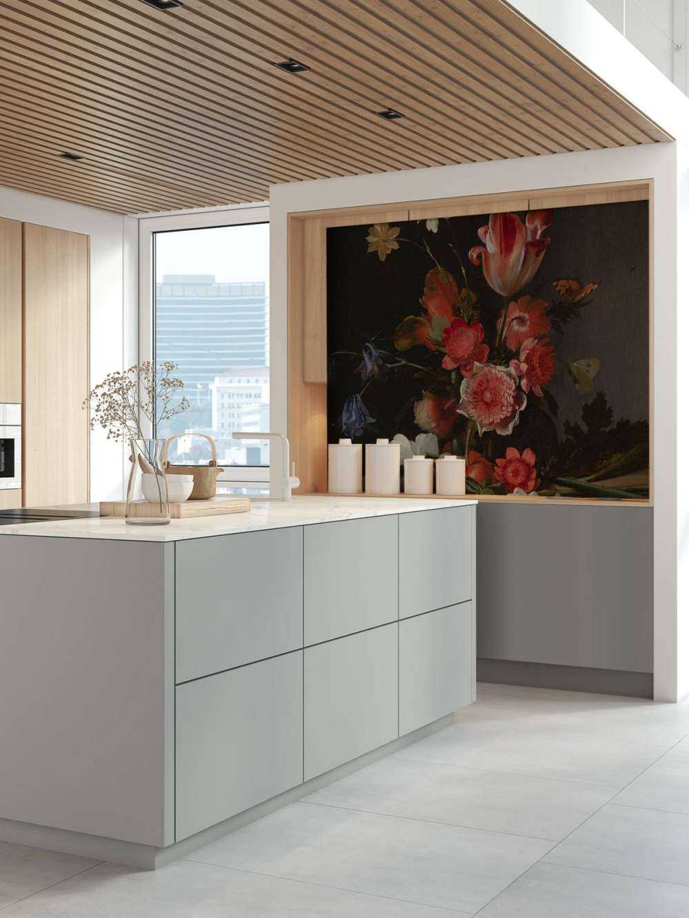 Martwa natura z bukietem w rozwoju