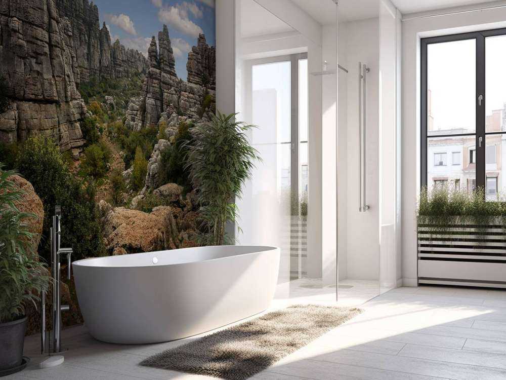 Skały z błękitnym niebem