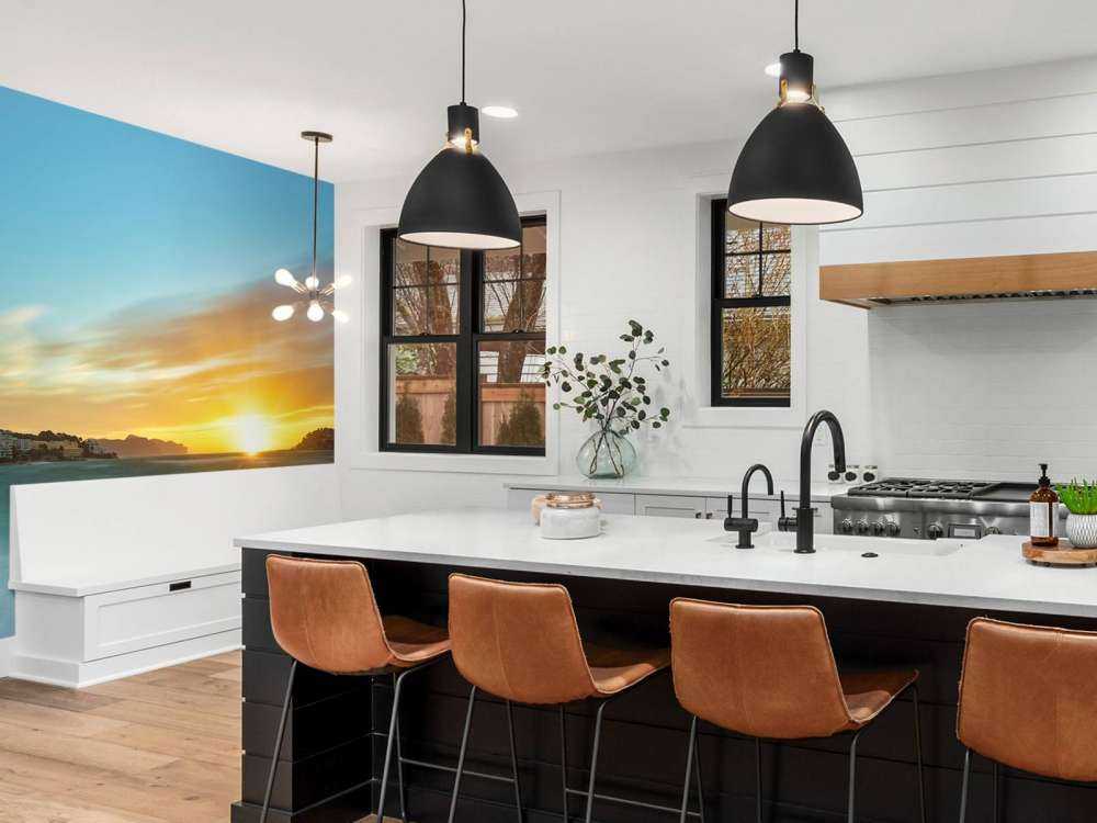 Piękny zachód słońca