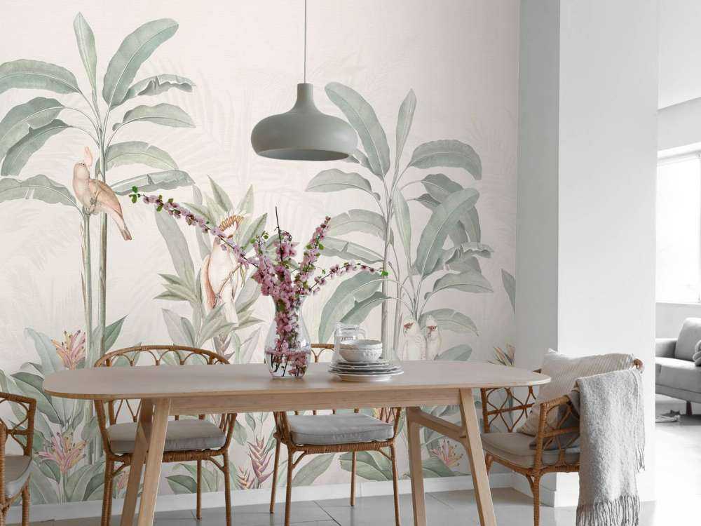 Vintage Jungle Landscape - pastelowy