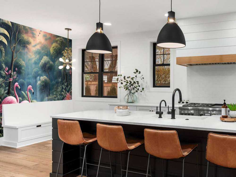 Zmierzchowe Eden Flamingów