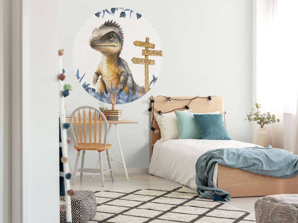 Młody spinozaur w niebieskiej dżungli