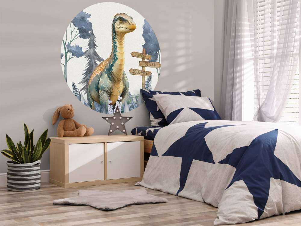 Młody brachiozaur w niebieskiej dżungli