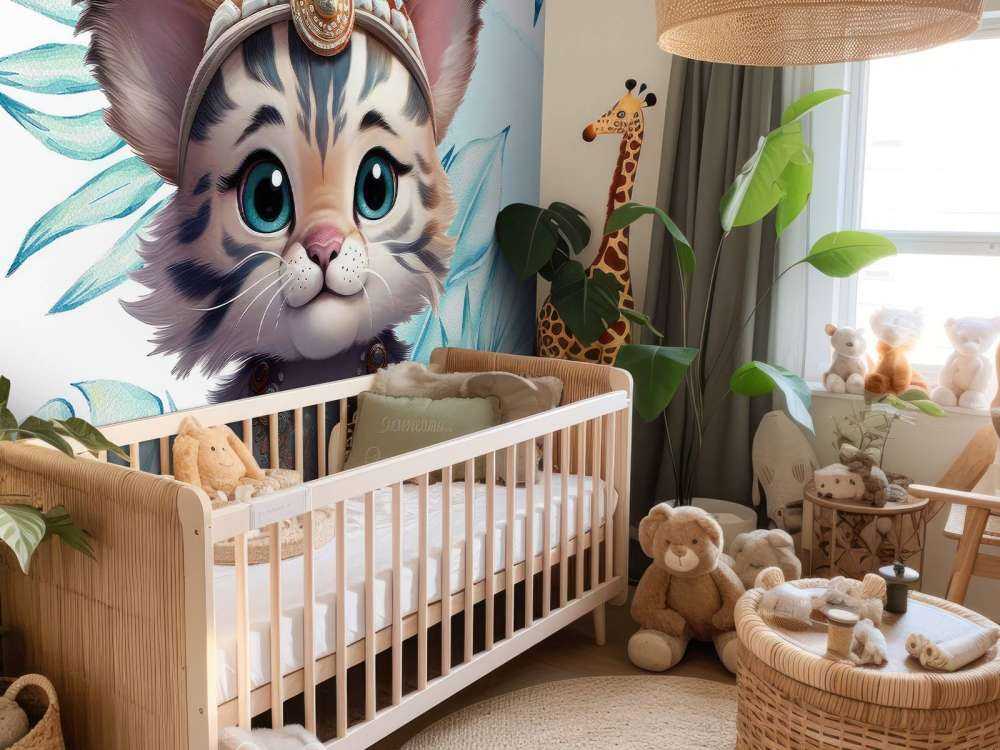 Mały tygrys i niebieski liść