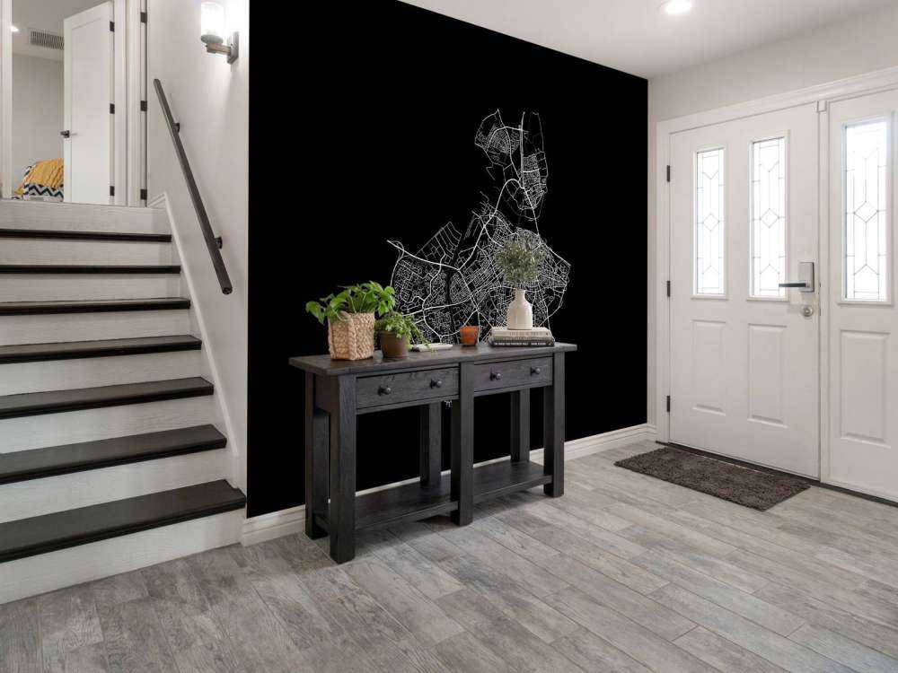 Mapa Nijmegen, czarna