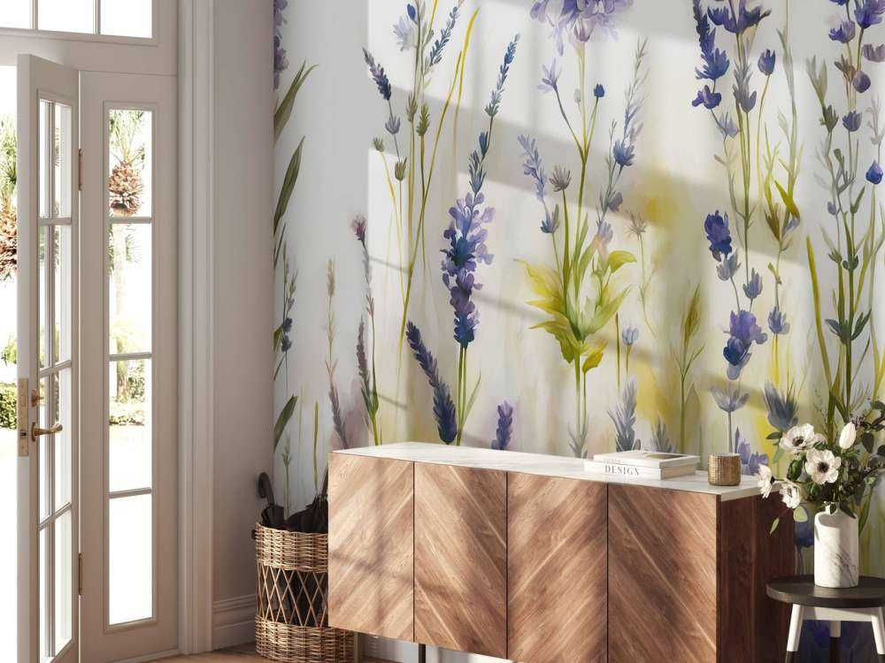 Lawendowa Polana Bezszwowy Pastel