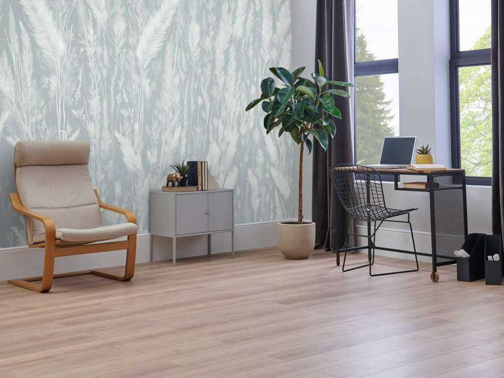 Ściana traw polnych - miętowa zieleń