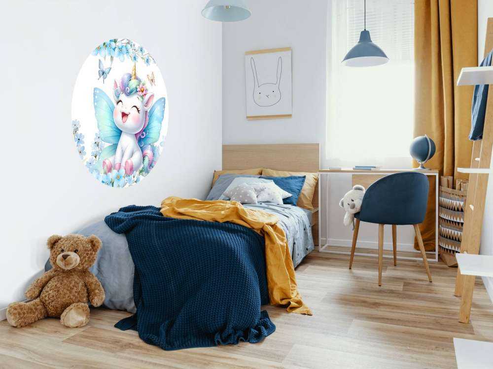 Szczęśliwe wróżki, jednorożec i kwiaty