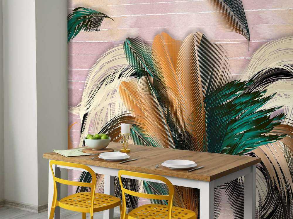 Pióra w kształcie kwiatów