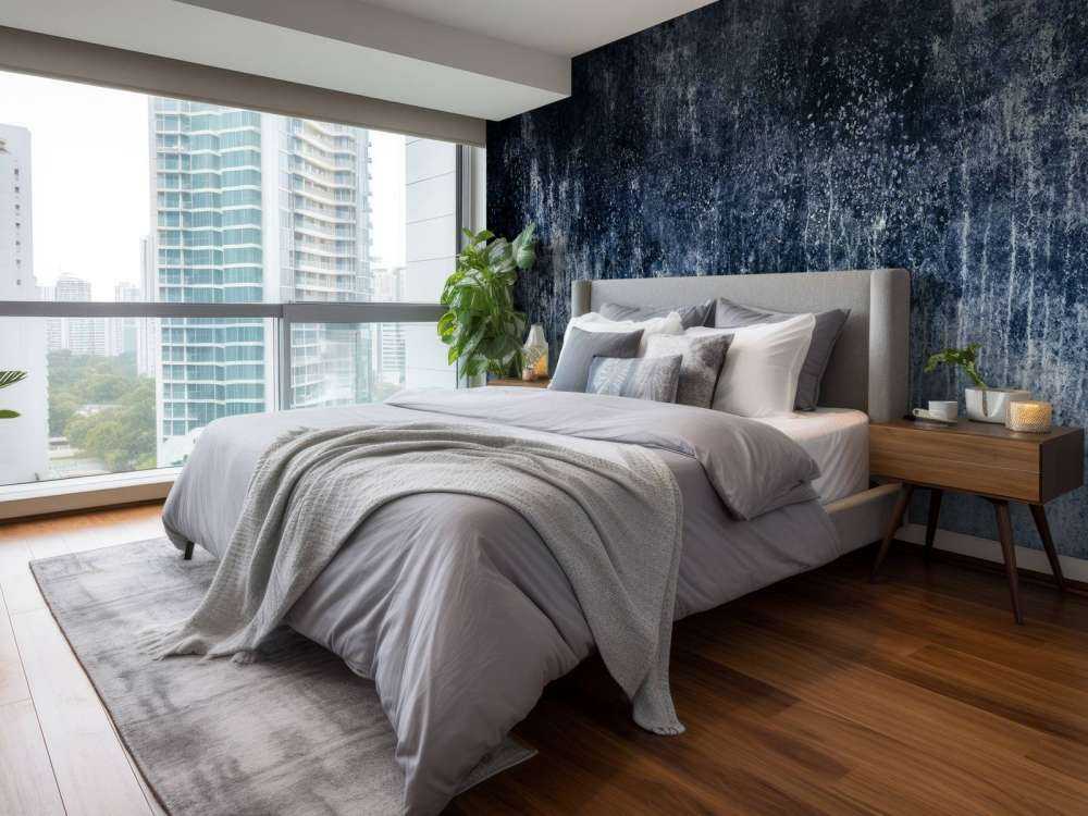 Stara, zwietrzała niebieska ściana