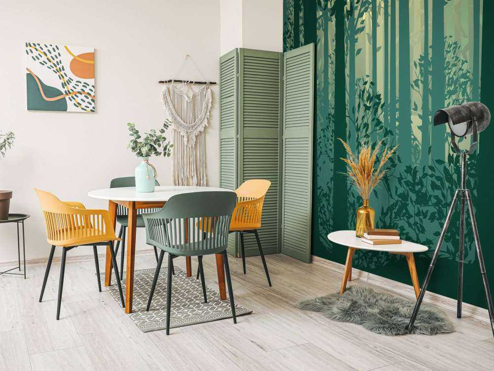 Abstrakcyjny krajobraz leśny